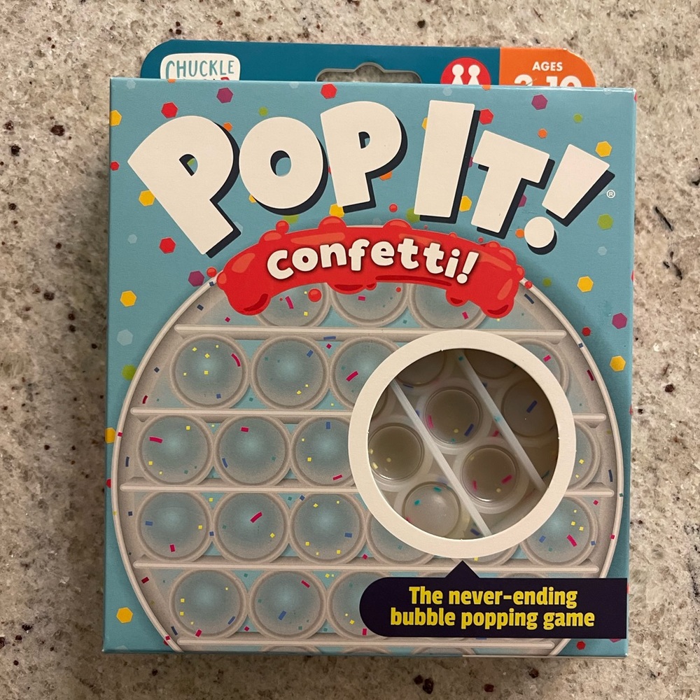 NWT Chuckle & Roar Confetti Pop It Sensory Toy